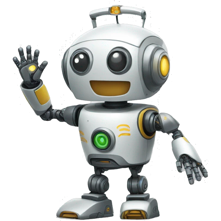 High five robot emoji