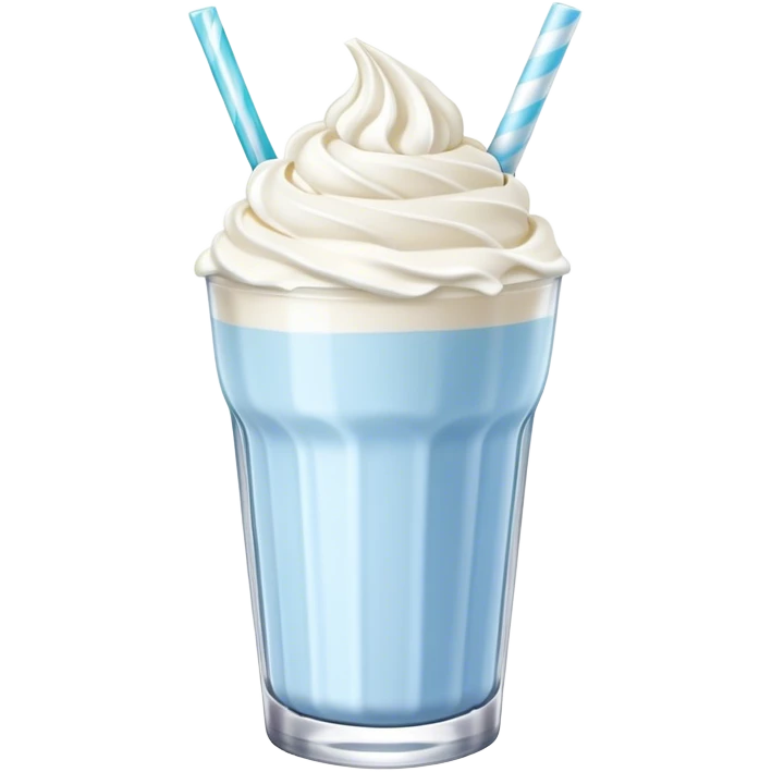 pastel blue milkshake emoji