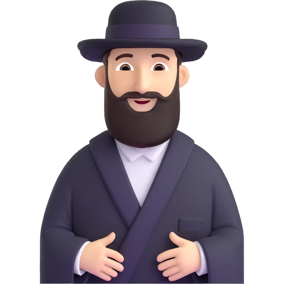 Jewish rabbi with traditional attire emoji