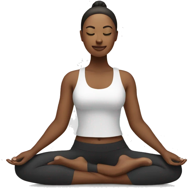 A single women doing yoga emoji