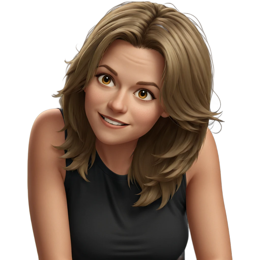 smiling girl in sleeveless shirt emoji