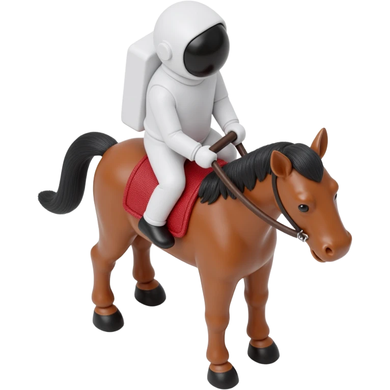 astronaut riding horse  emoji