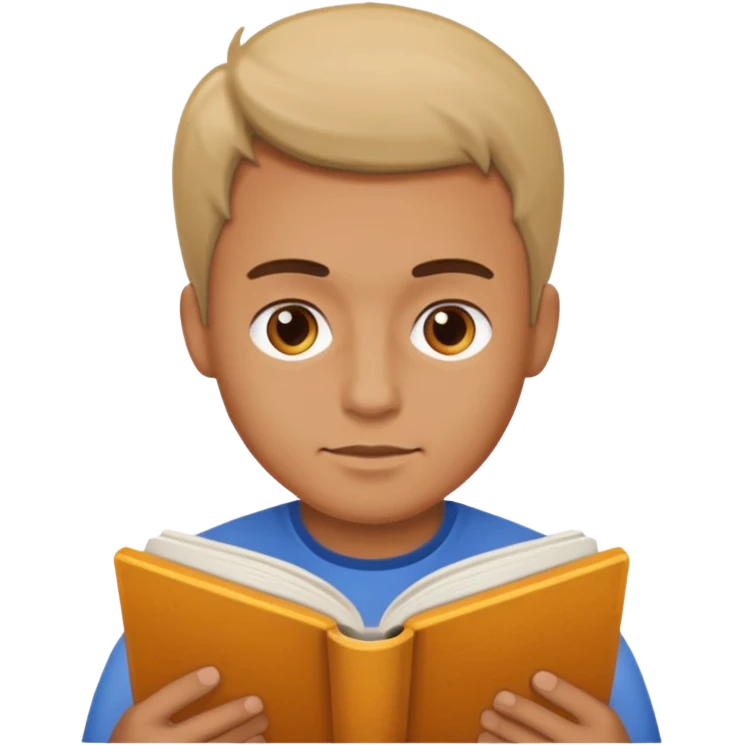 a man read book emoji