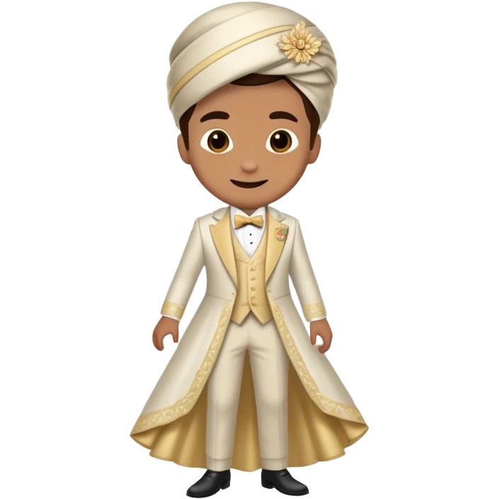 Person in fancy outfit with mischievous grin sneaking into a wedding ceremony emoji