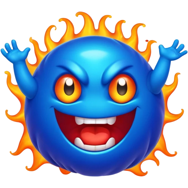 Emoji Idea: "Determined Disco Blob"
Appearance:

A vibrant, jelly-like blob in neon or pastel colors (think electric blue, mint green, or bright pink).
Super expressive face with furrowed eyebrows, clenched teeth (humorously exaggerated), and eyes filled with fiery determination.
Two stubby arms raised triumphantly, tiny fists clenched.
Little feet doing an energetic, comedic shuffle or disco dance move (think Saturday Night Fever meets silly jelly-wobble).
Animation Idea:

Blob jiggles energetically side-to-side with exaggerated disco moves.
Arms pump rhythmically, eyes narrowed and focused with hilarious intensity.
Occasionally does a funny spin or slips slightly, then regains composure with renewed comedic determination.
Suggested Uses:

Celebrating a small win with humor and enthusiasm.
Showing playful determination ("I've got this!" but with a wink).
Reacting humorously when taking on a challenge that's tougher than expected.
 emoji
