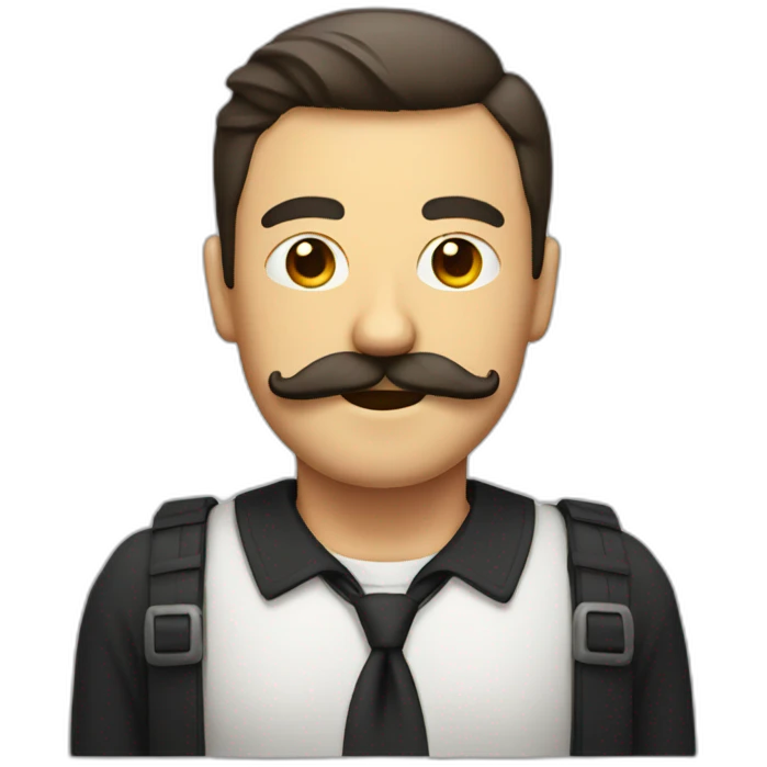 a guy with a square mustache emoji