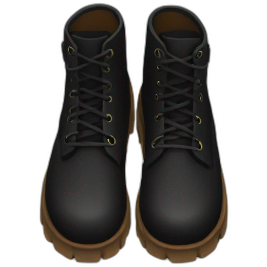 Black leather boots emoji