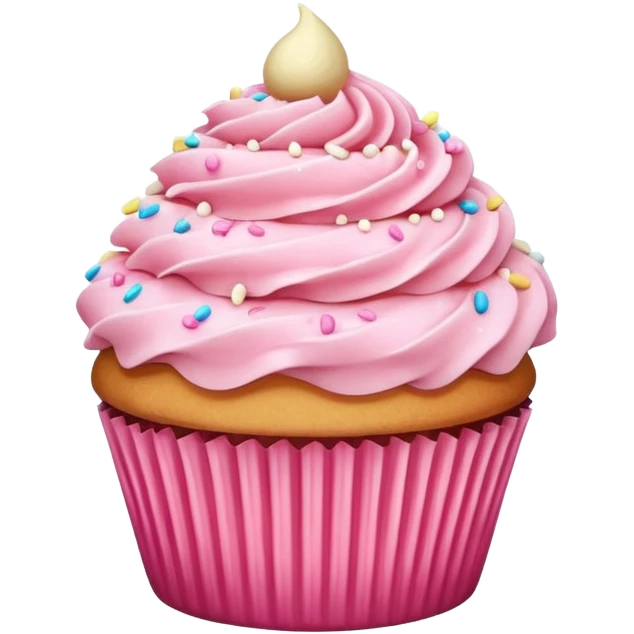 Cupcake with pink icing emoji