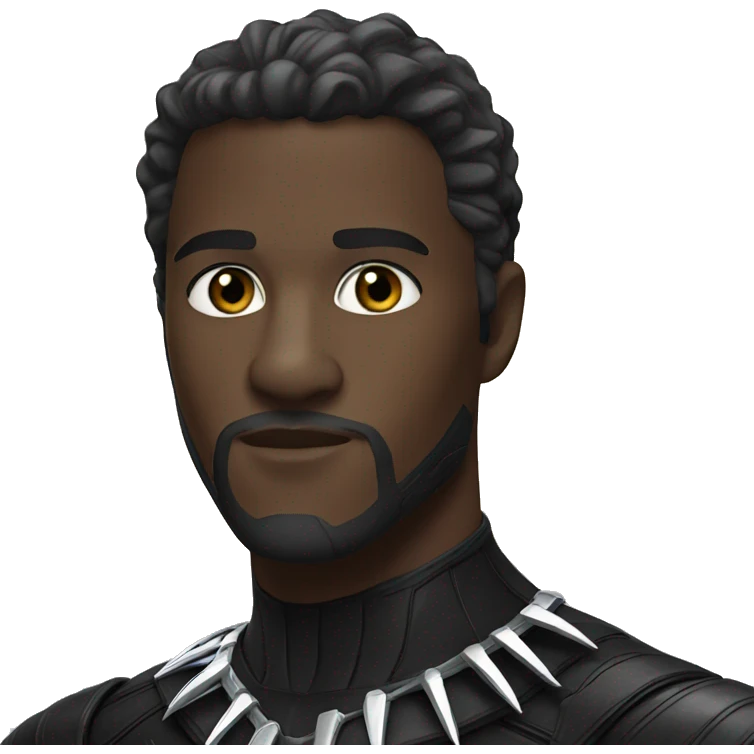 black panther hero emoji