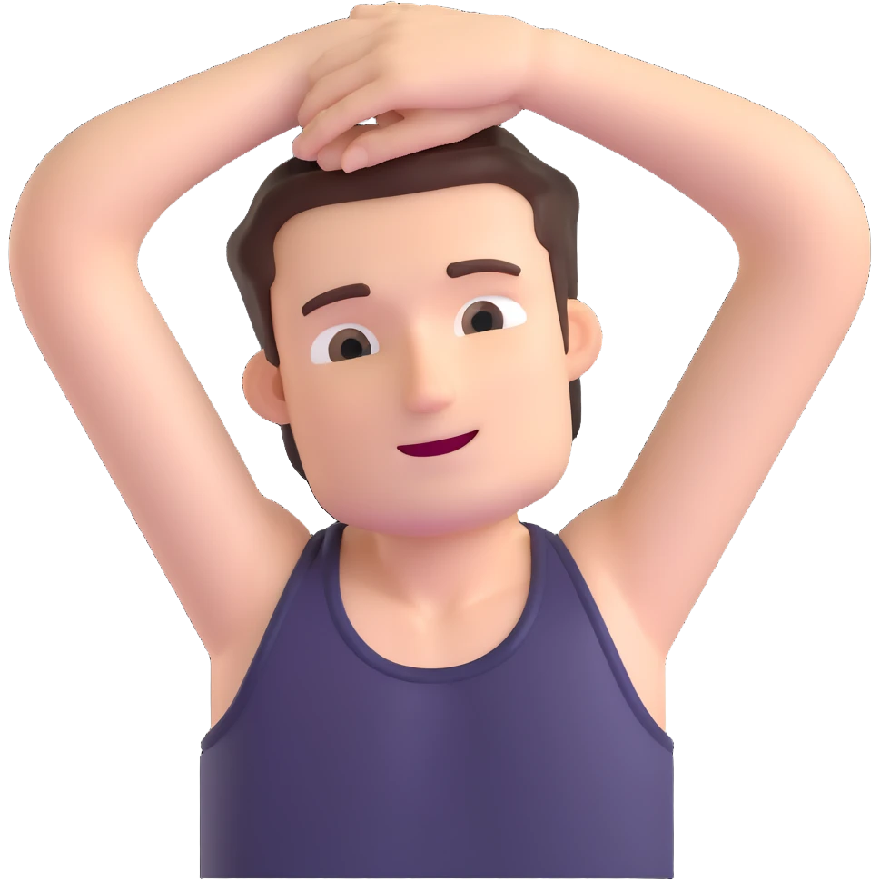 young white man's armpit, focus on armpit area emoji