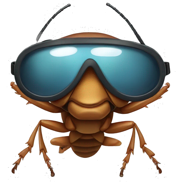 Cockroach with ski goggles  emoji