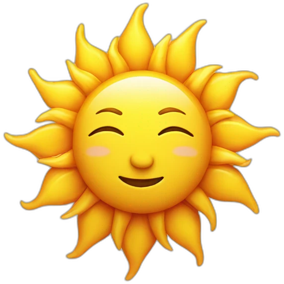 Realistic sun emoji