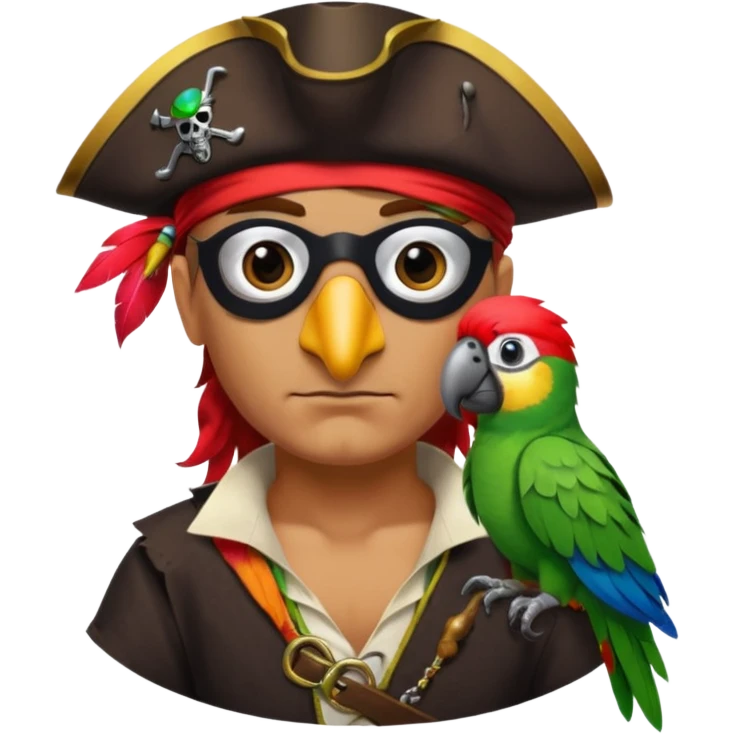 pirate and parrot emoji