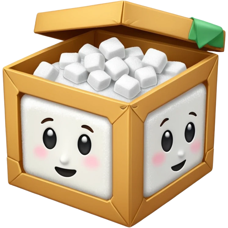 A box of white sugar emoji
