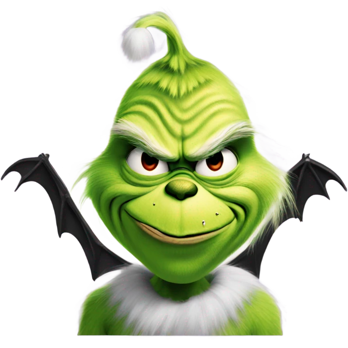 The grinch with bats emoji