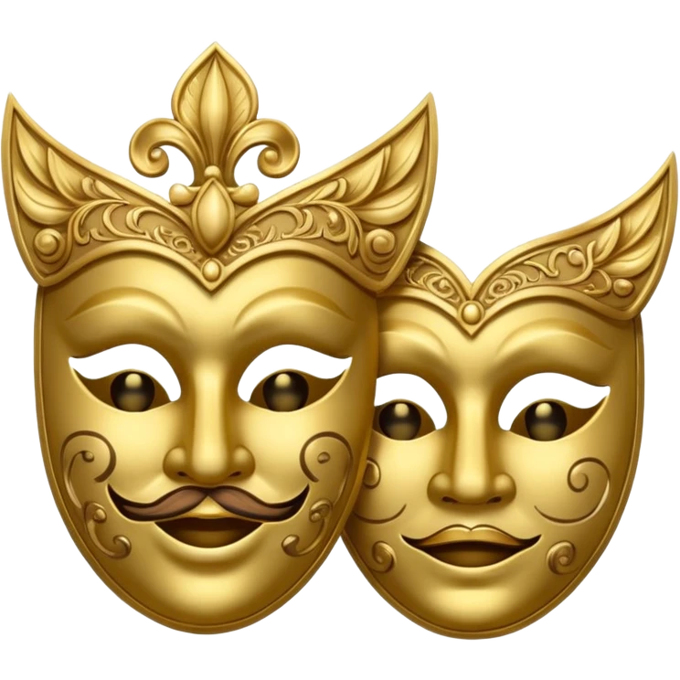 Happy and sad masks theater emoji
