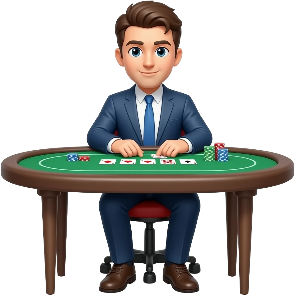 Jugando póker emoji