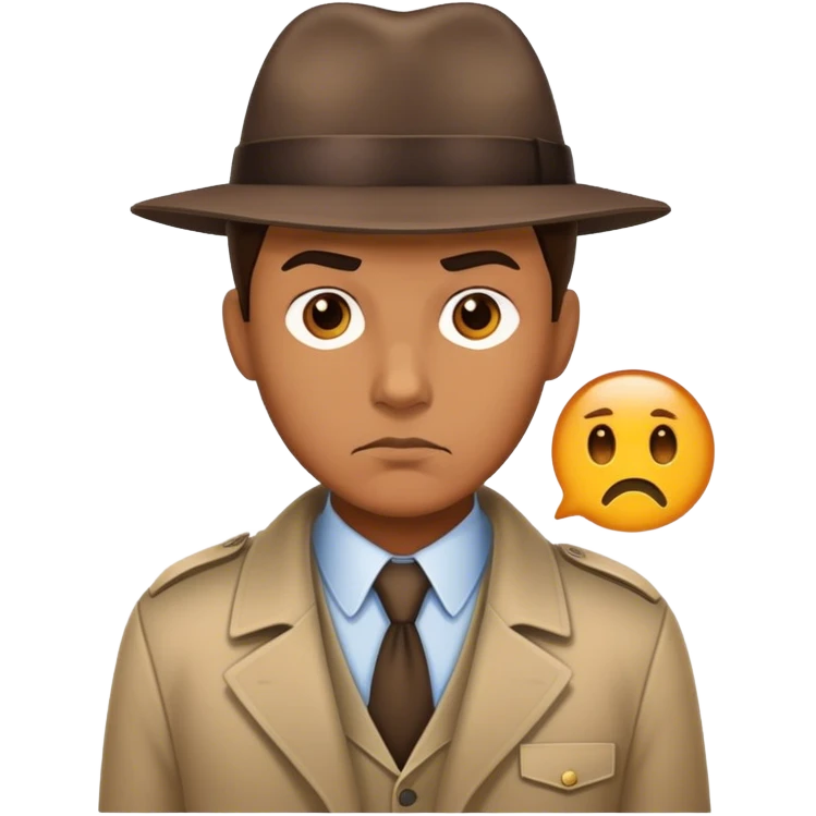 Make an detective serious and know who did it emoji