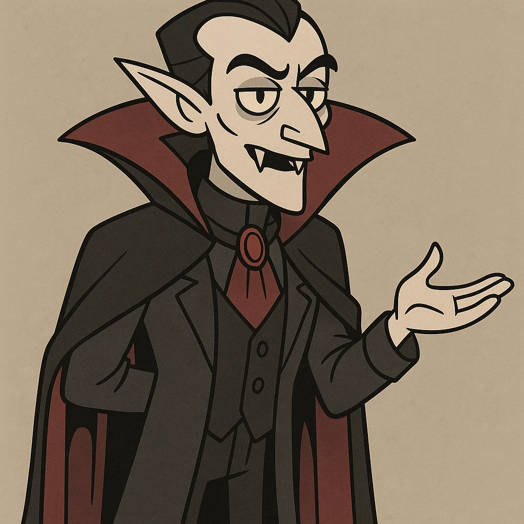 vampire, gothic cartoon style emoji