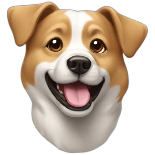 Chien qui tire la langue emoji