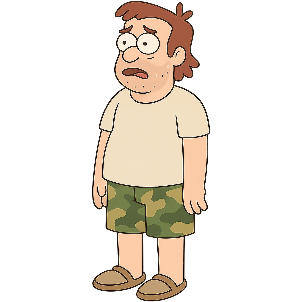 flat toon style camo shorts emoji