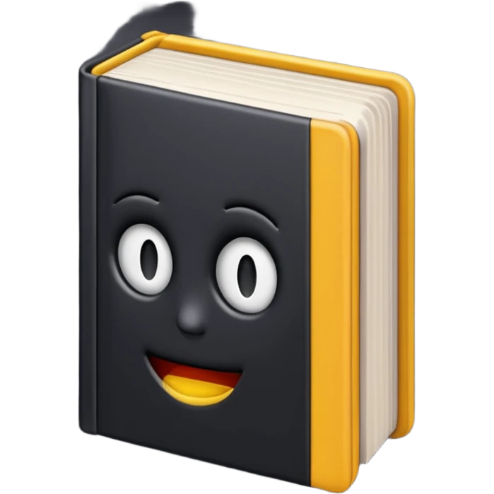 A cute 3D emoji of 1984 book emoji