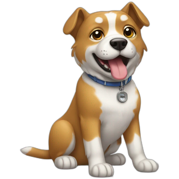 Chat sur chien emoji