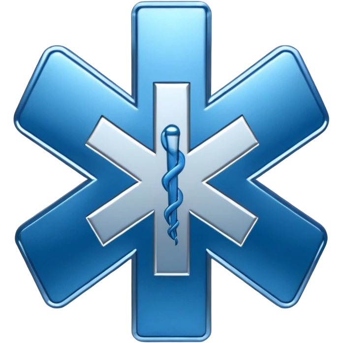 blue medical star of life symbol emoji