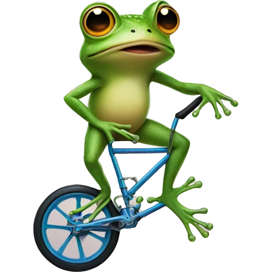 Frog on a unicycle emoji