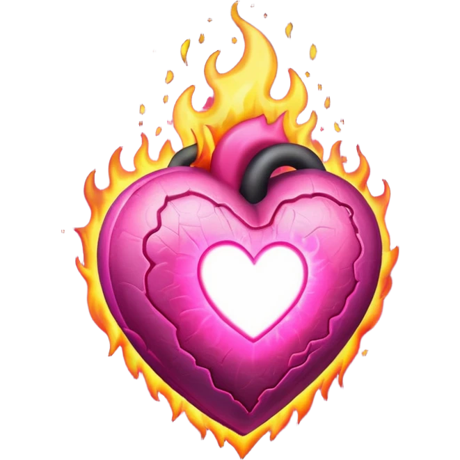 Burning pink heart  emoji