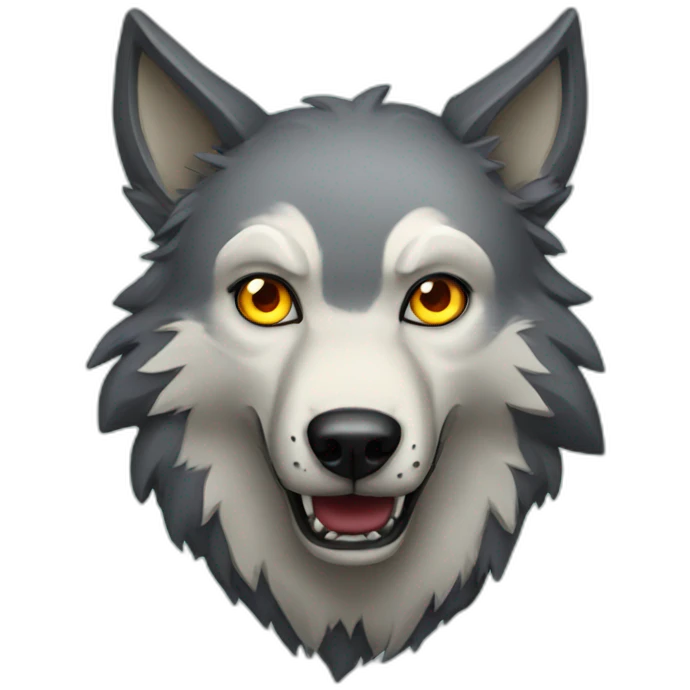 Halloween wolf emoji