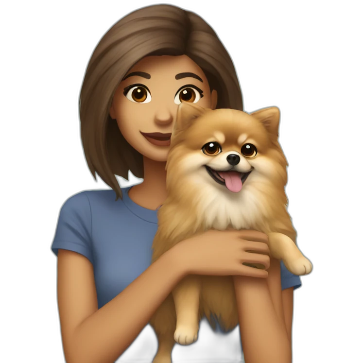 ZENDAYA WITH LITTLE POMERANIA emoji