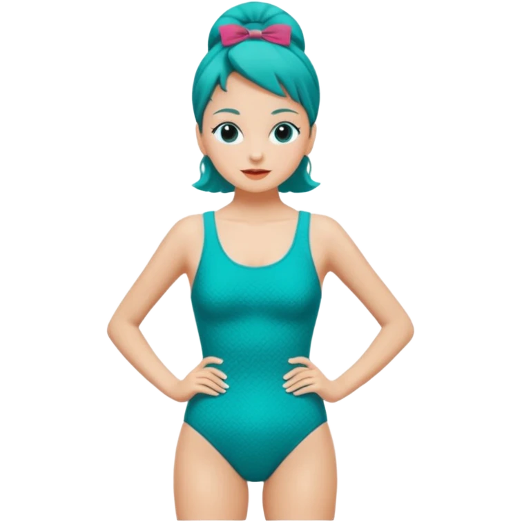 Retro swimsuit one colour emoji