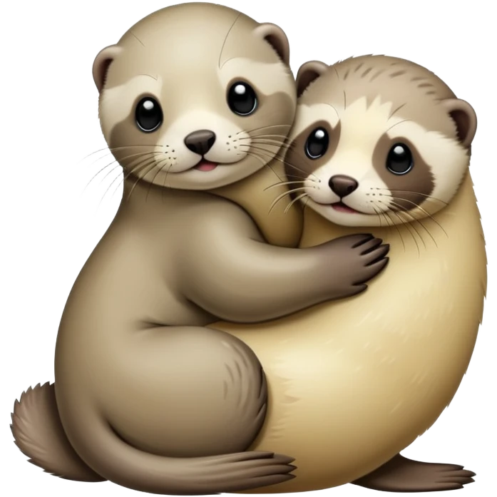 seal hugging ferret  emoji