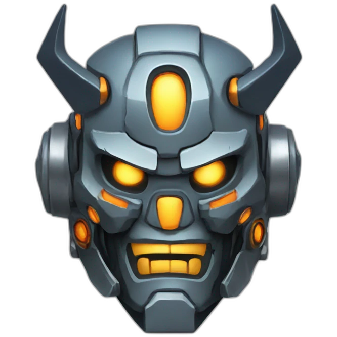 mecha oni mask emoji