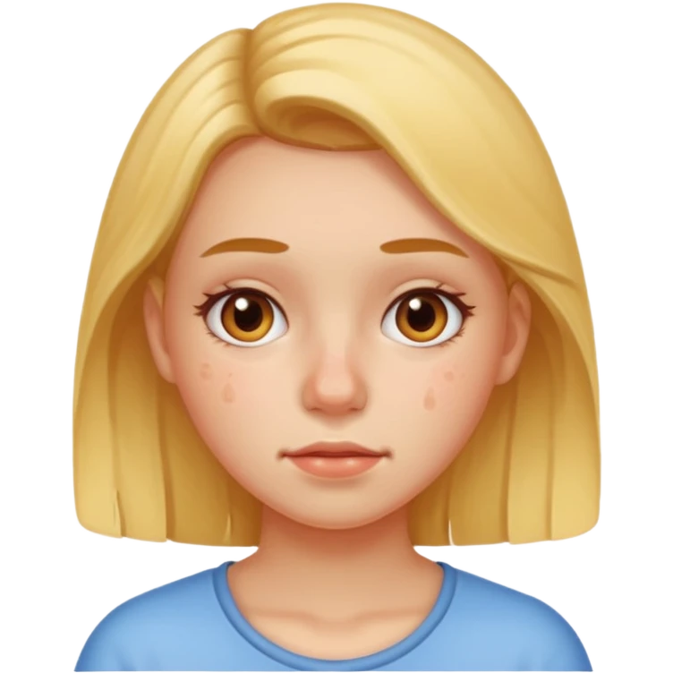 Niña con acné emoji