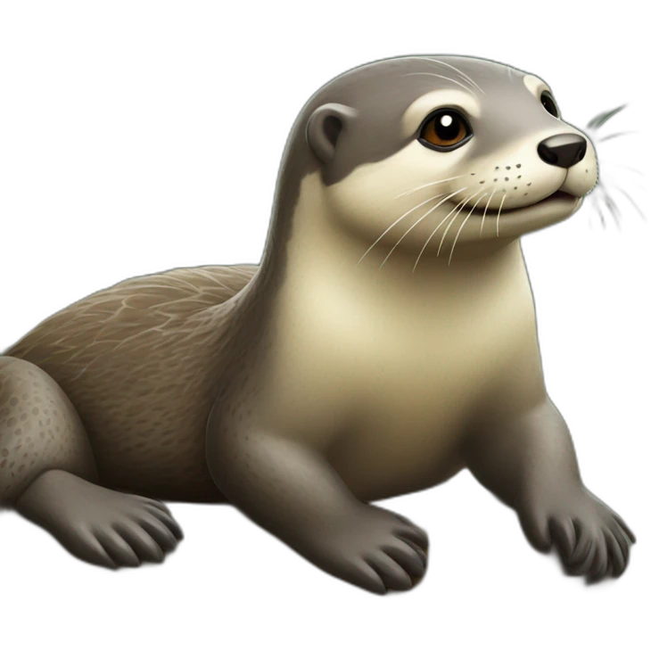 loutre sur tortue emoji