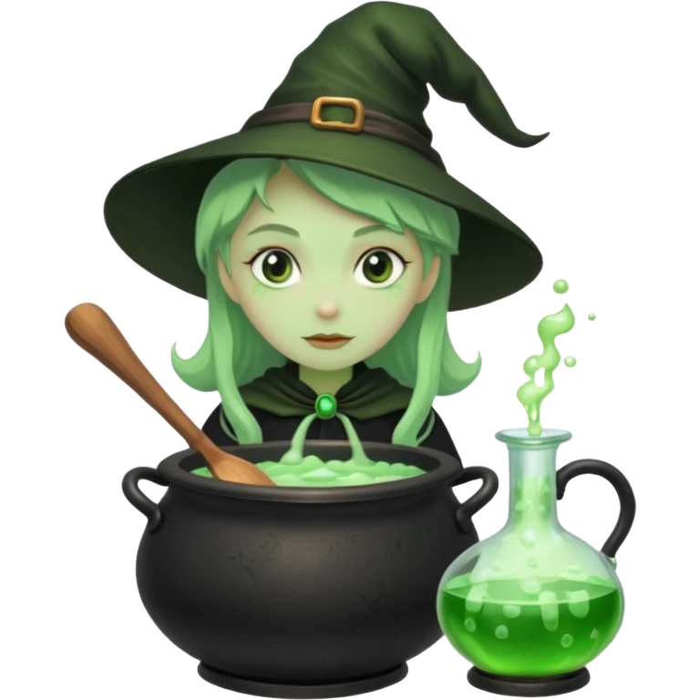 green witch cooking potion emoji