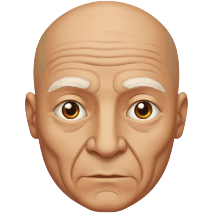 ancient man bold head emoji