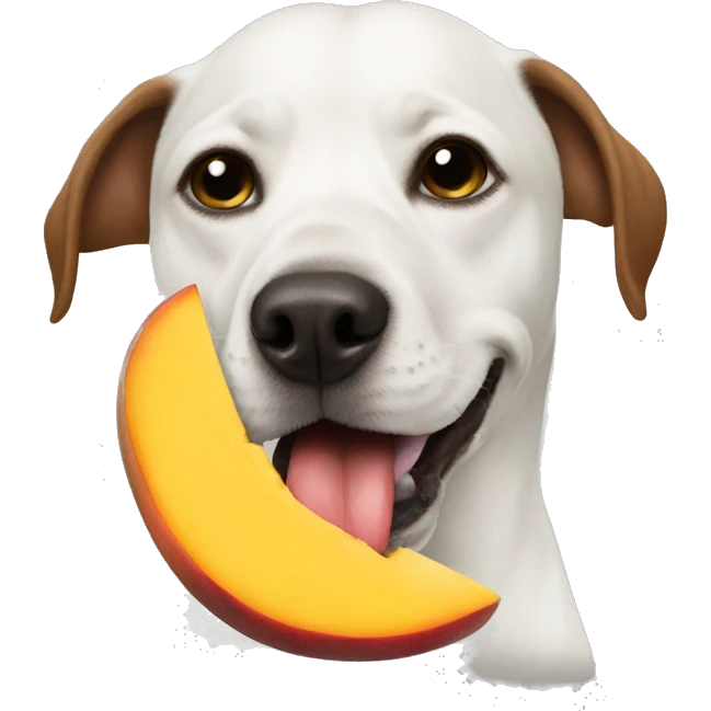 Dog sucking mango meme emoji