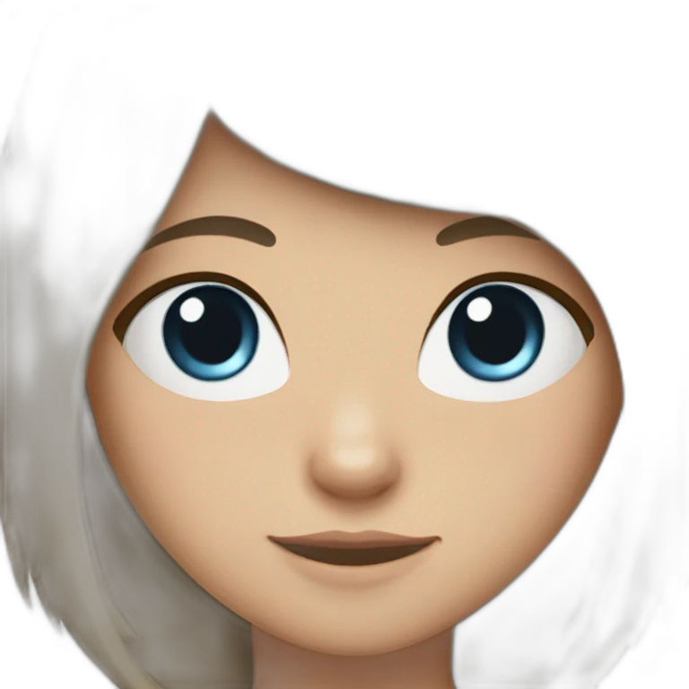 Cat girl (Caucasian with dark brown hair) emoji