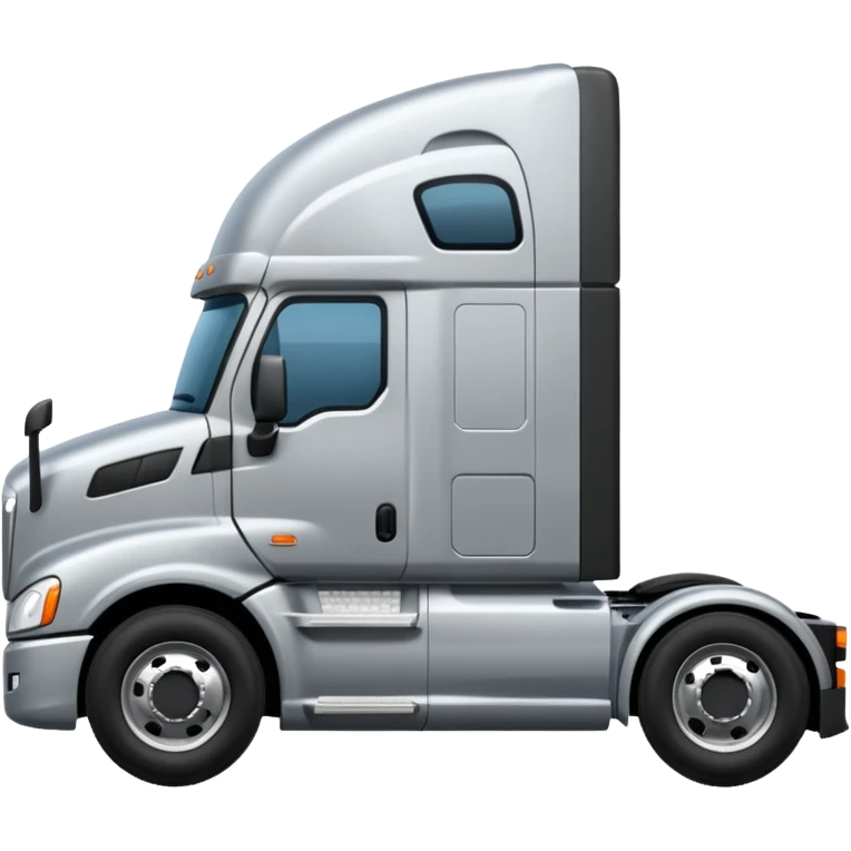 A cascadia semi truck seen from the side emoji