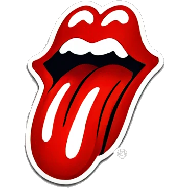 Rolling Stones tongue logo emoji