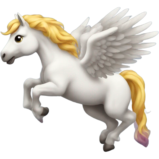 flying horse saying i am gay emoji