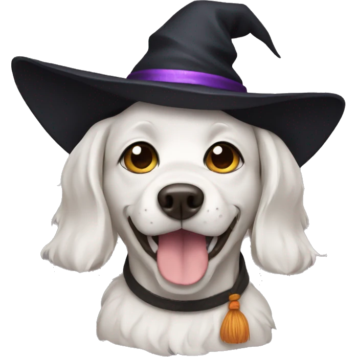 Dog with witch hat emoji