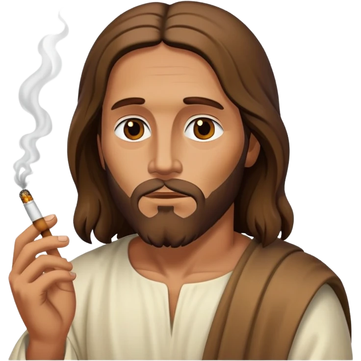 Jesus smoking a blunt emoji