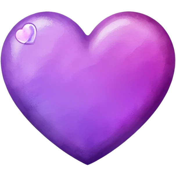 purple heart with a watercolor effect emoji