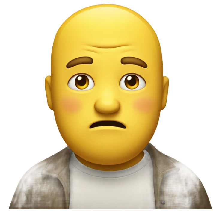 yellow sad fat emoji