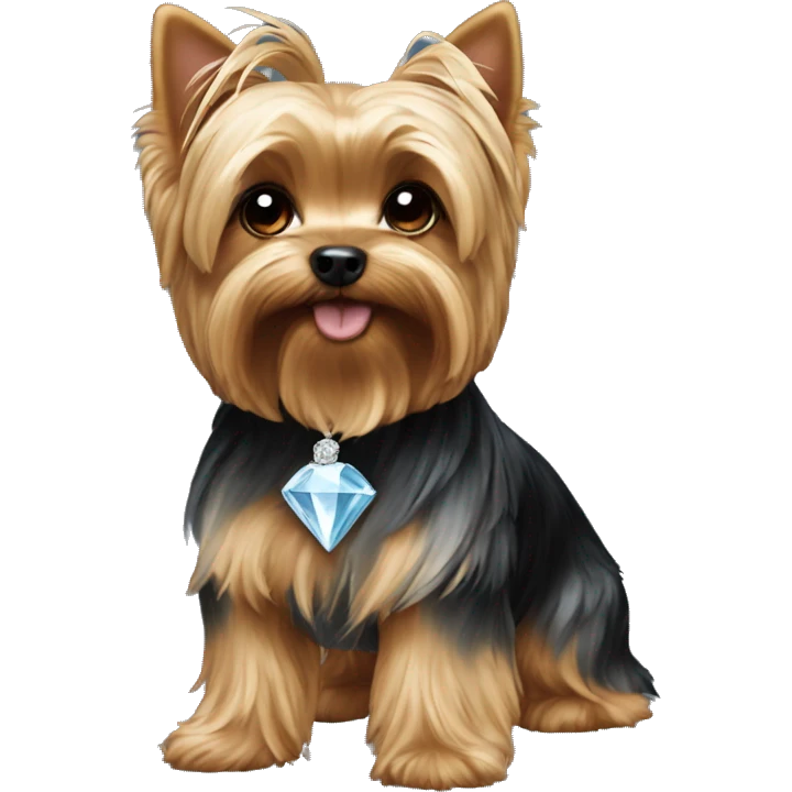 Diamonds yorkie emoji