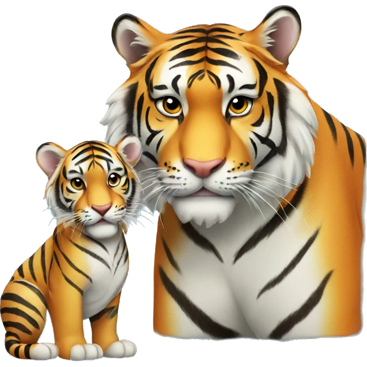 Tiger with cub  emoji